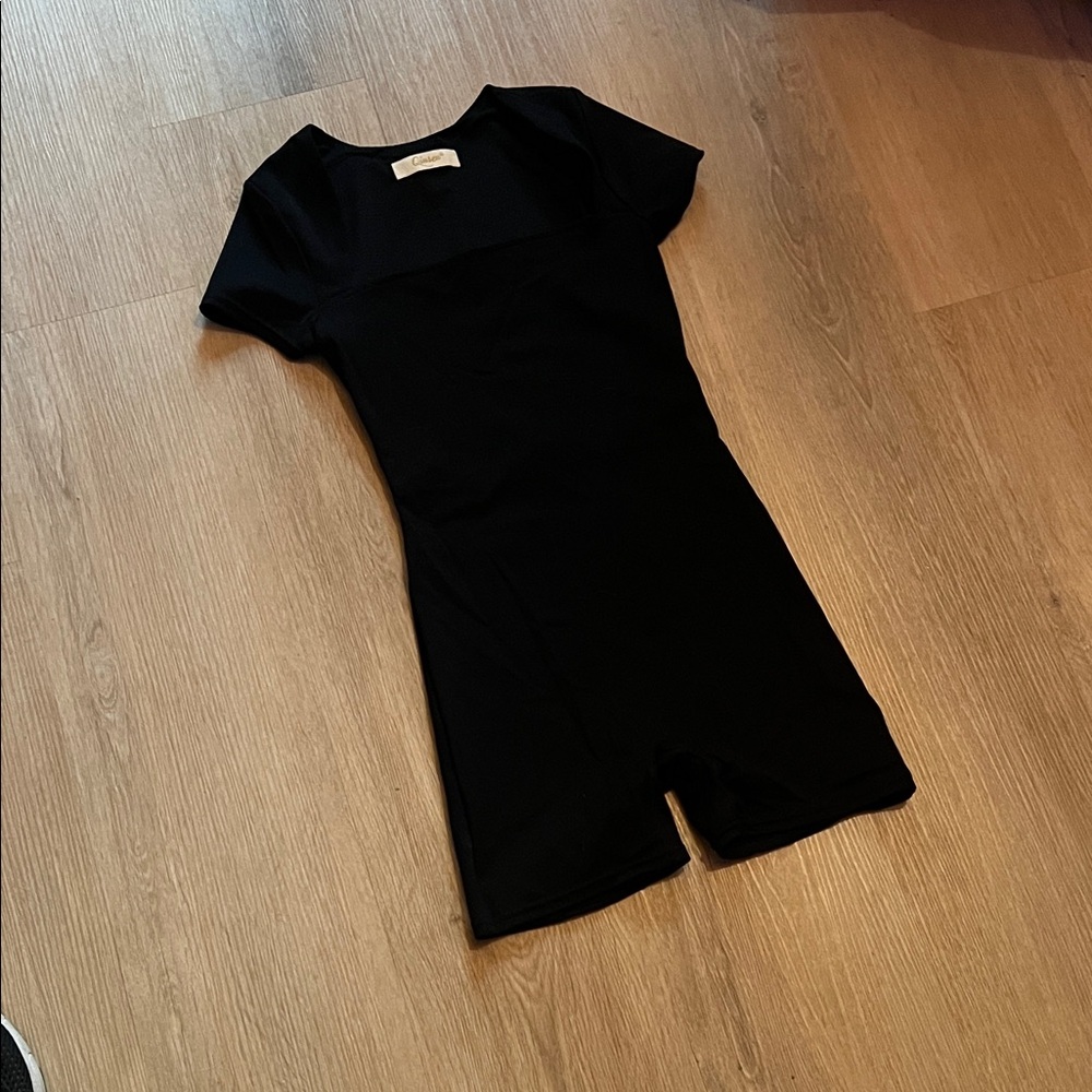 Black shorts jumpsuit